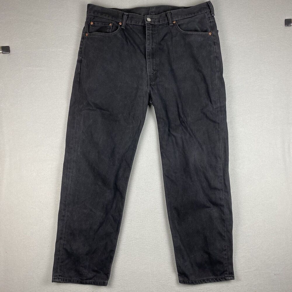 Levi's Men's 505 Regular Fit Black Jeans Size 40x30